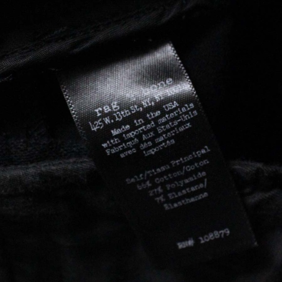 Rag and Bone black slim fit Harper trouser pants sz 0 - Picture 5 of 9